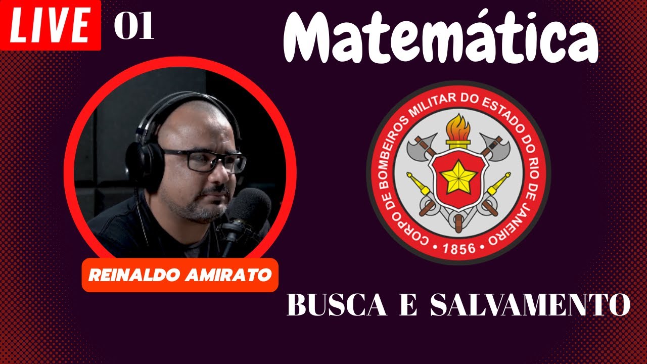 🔴[LIVE 01] Matemática CBMERJ Banca Idecan