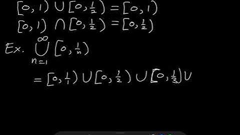 Infinite Union And Intersection