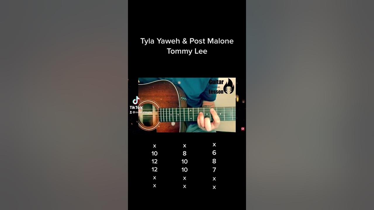 Tyla Yaweh & Post Malone - Tommy Lee | Short Guitar Tutorial￼