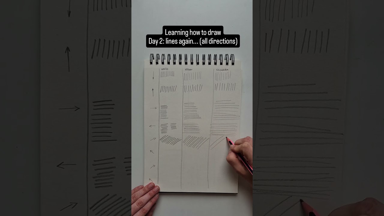 Learning how to draw - Day 2: lines again. (all directions) 