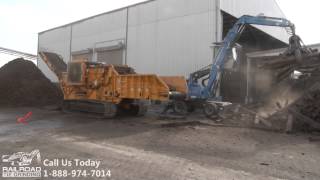Railroad Tie Grinding - Recycling Railroad Ties On Site