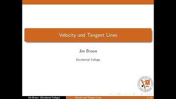 1. Velocity and Tangent Lines Flipped Class Video