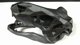 3D Printing Low Poly T-Rex Skull