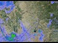 Loop of Friday evening's storm moving from the Sierra towards Sacarmento