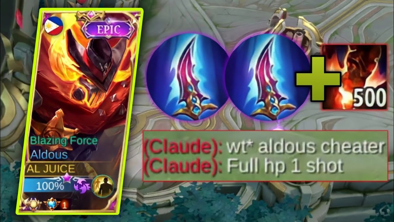 TOP GLOBAL ALDOUS BEST FIRST BUILD FOR ONE SHOT!!! (Must try!)