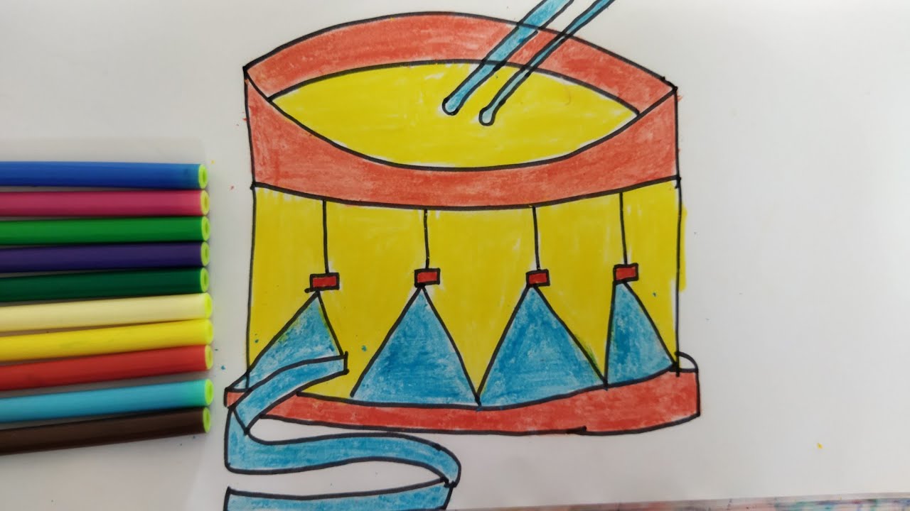 how to draw drum toys Musical Drum Toys / Drum toys / kids Drum toy / Baby drum Toys /preschool draw