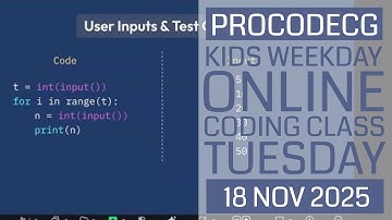 ProCodeCG Kids Weekday Coding Class - Tuesday - 18 Nov 2025