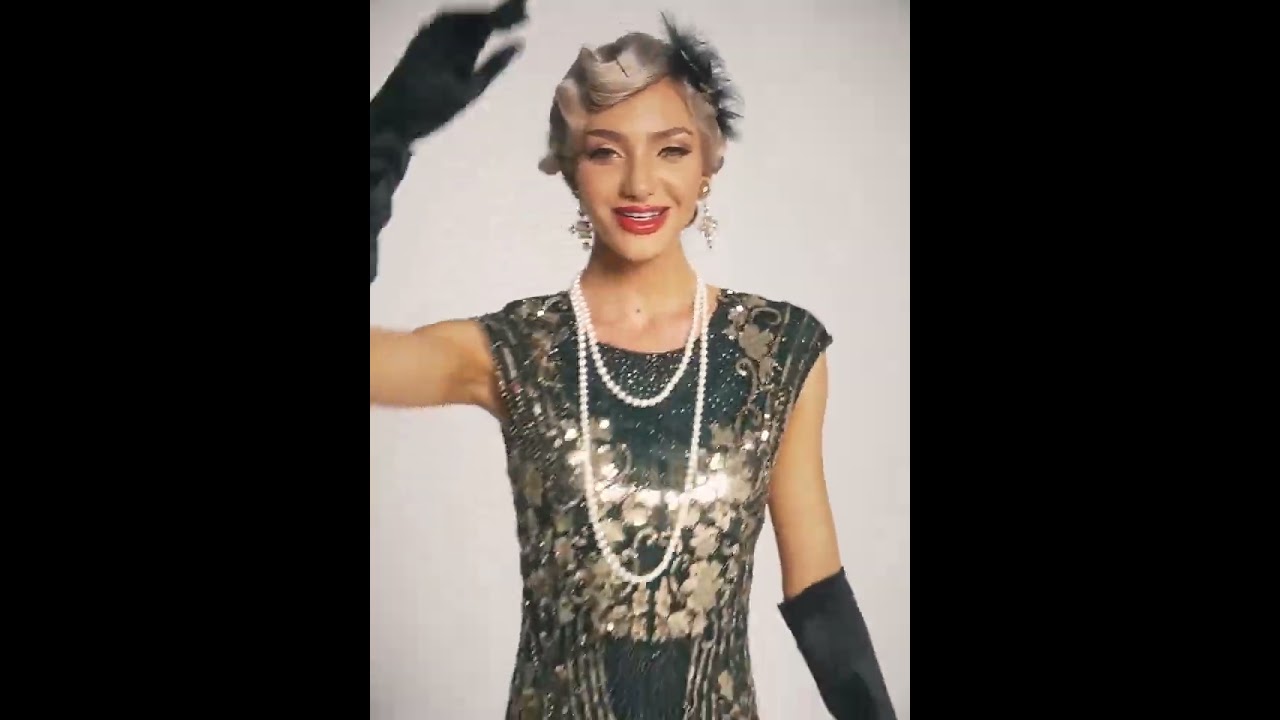 Women's Flapper Dresses 1920s Beaded Fringed Great Gatsby Dress