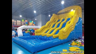 Large water slide with pool  Inflatable Bouncy Castle - Dekada Inflatables Europe