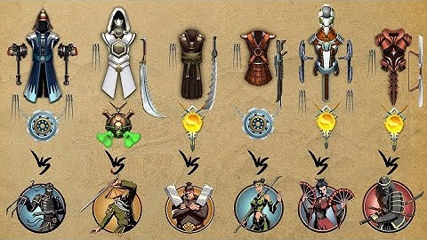 Shadow Fight 2 || Titan Bodyguards Sets Vs All Bosses ( iOS/Android Gameplay ) 