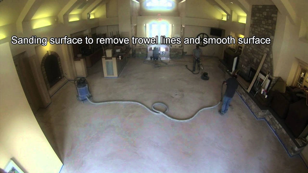 Concrete Staining, Overlay, Clear Epoxy Sealer YouTube