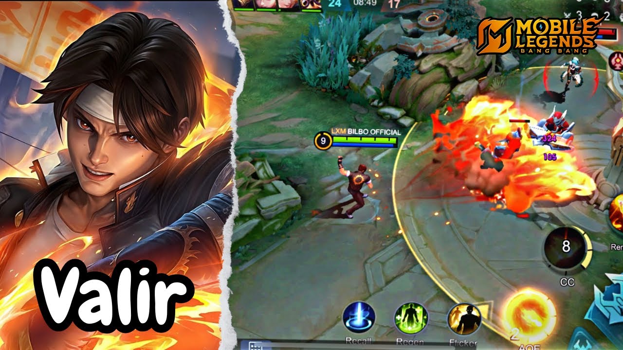 Геймплей Valir KOF Skin MLBB – обзор Кё Кусанаги