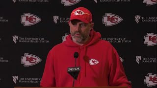 Chiefs offensive coordinator Matt Nagy discusses preparations for the AFC Championship game in Ba...