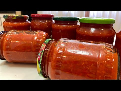 Tomat resepti Qışlıq qırmızı bibər və pomidor tomatının hazırlanması