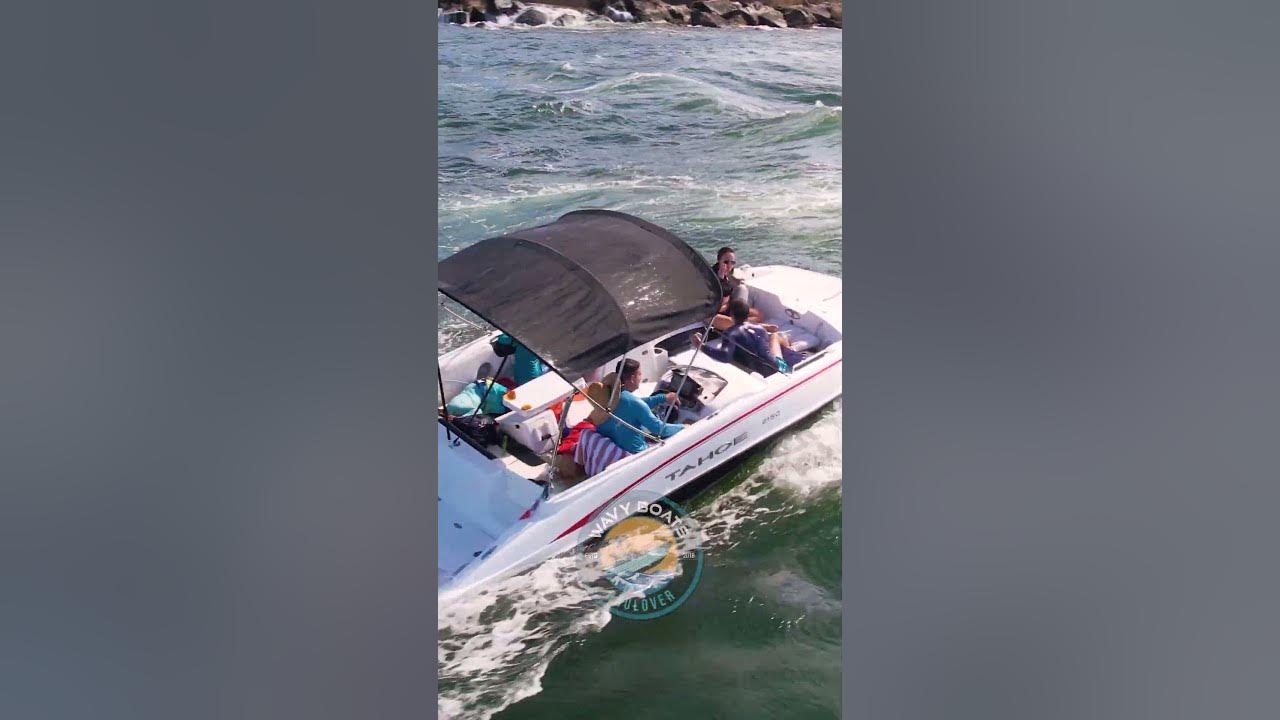 How to SINK your Boat at Haulover Inlet 13 Wavy Boats YouTube