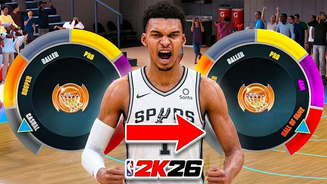 VICTOR WEMBANYAMA BUILD: ROOKIE to RED PLATE in RANDOM REC (NBA 2K26)