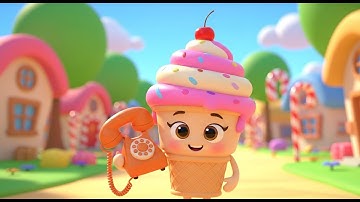 Ice Cream Cone on the Telephone | Kids Rhymes & Educational Videos