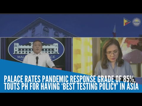 Palace rates pandemic response grade of 85, touts PH for having ‘best testing policy’ in Asia