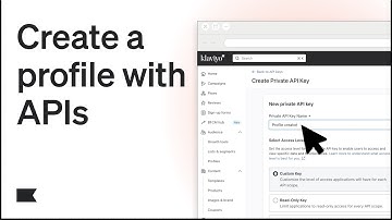 Create and update a Klaviyo profile via API