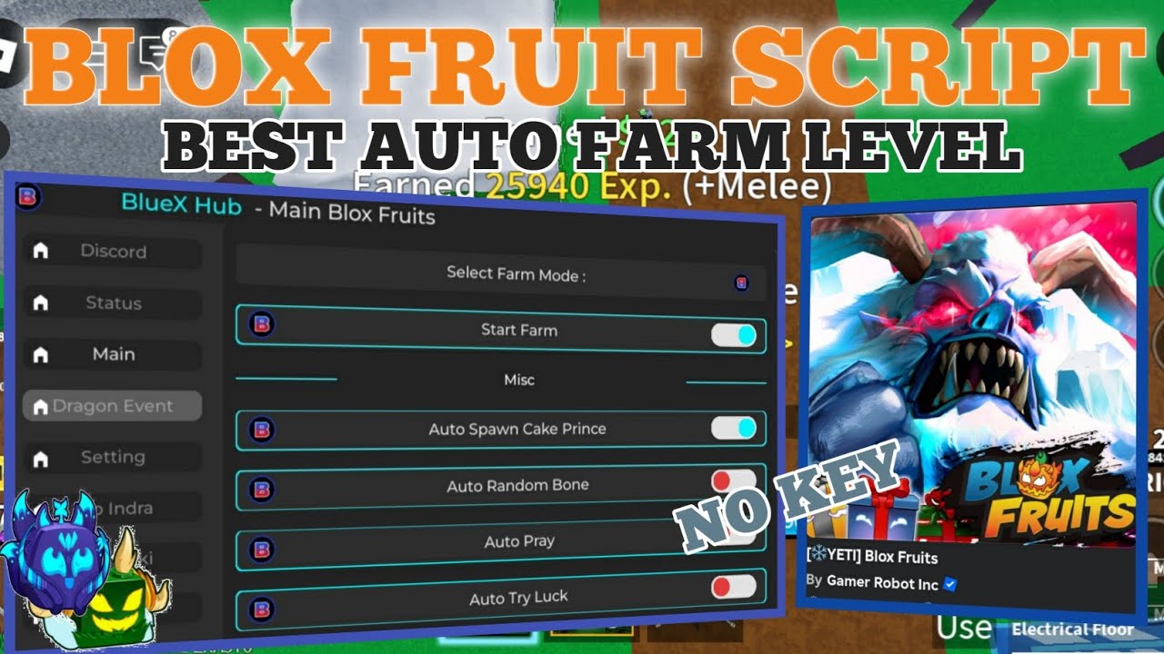 BlueX-Hub Roblox Script | New Blox Fruits Script Update Best Auto Farm ...
