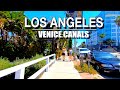 Los Angeles Venice Beach and Venice Canals Walk | 5K 60 | Natural Sounds