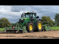 John deere 6215r and 6830 planting tulips