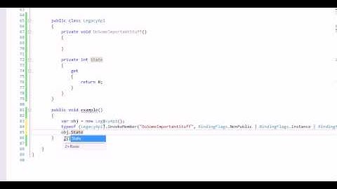 Use Reflection to access member quick fix