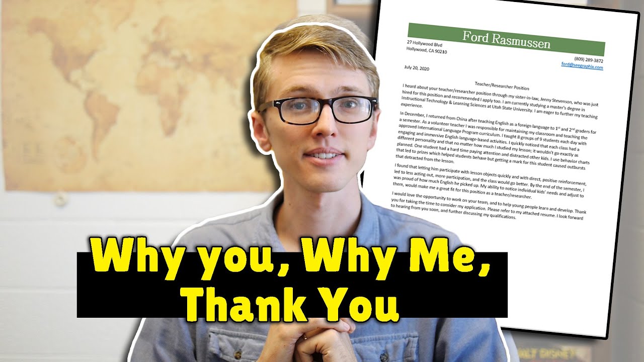 How to write a cover letter Part 3 Write a tailored cover letter YouTube