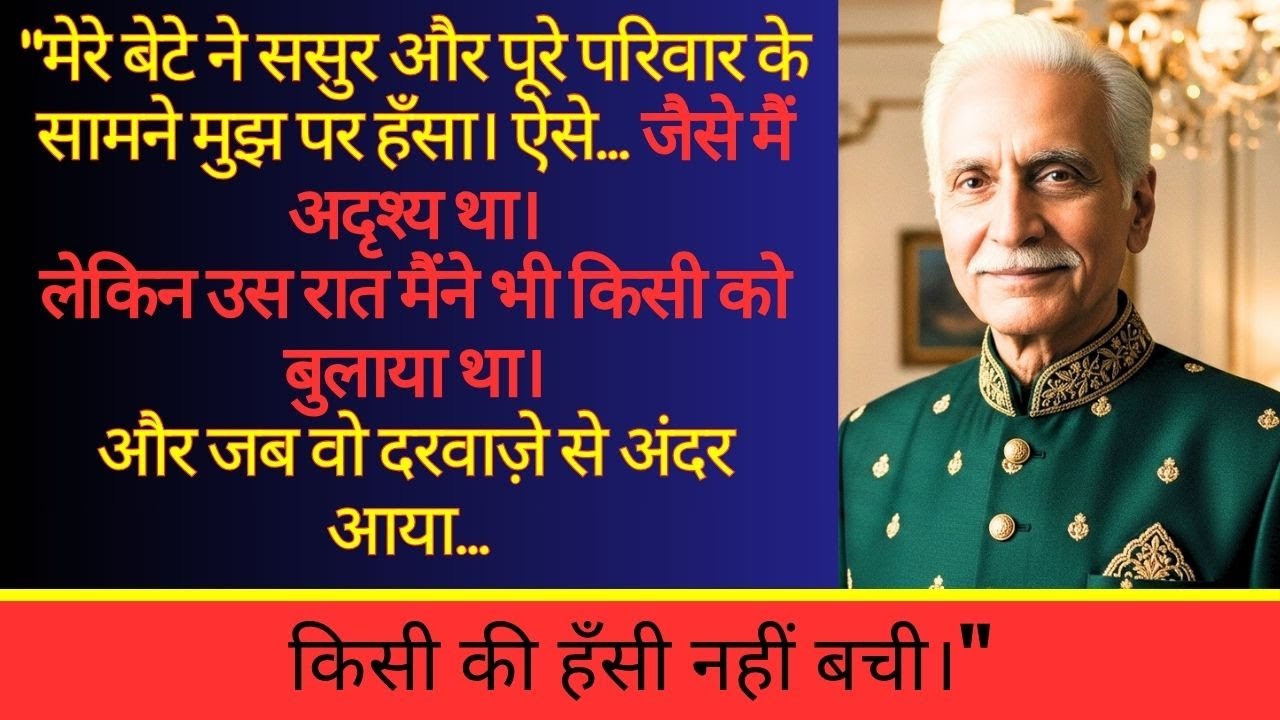 मेरा बेटा मुझे अपने ससुर के सामने अपमानित कर गया — लेकिन उसे नहीं पता था कि उस रात मैंने किसे बुलाया