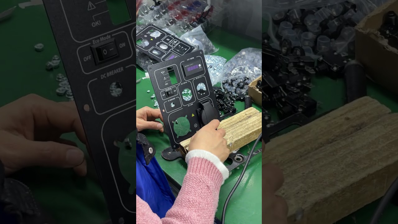 Inside our China generator factory — control panel production in progress.