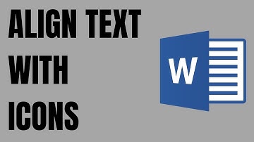 How to Align Text with icons in Word