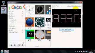 White Digital Desktop Clock Wallpaper screenshot 3