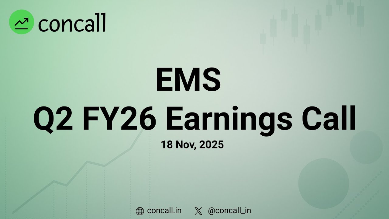 EMS Ltd Q2 FY26 Earnings Conference Call | Concall.in