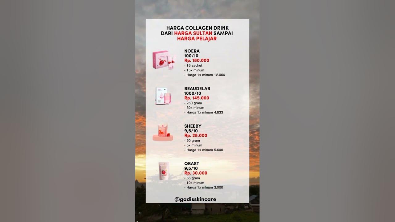 Harga Collagen Drink dari harga sultan sampai harga pelajar 🤔 #fyp #fypp #fypシ  #rekomendasi