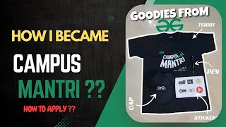 How to Become a Campus Mantri 🎓 | Complete Process   Free Goodies 🎁
