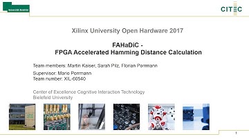 #XOHW17 XIL-60540 (FULL VIDEO) FAHaDiC -  FPGA Accelerated Hamming Distance Calculations