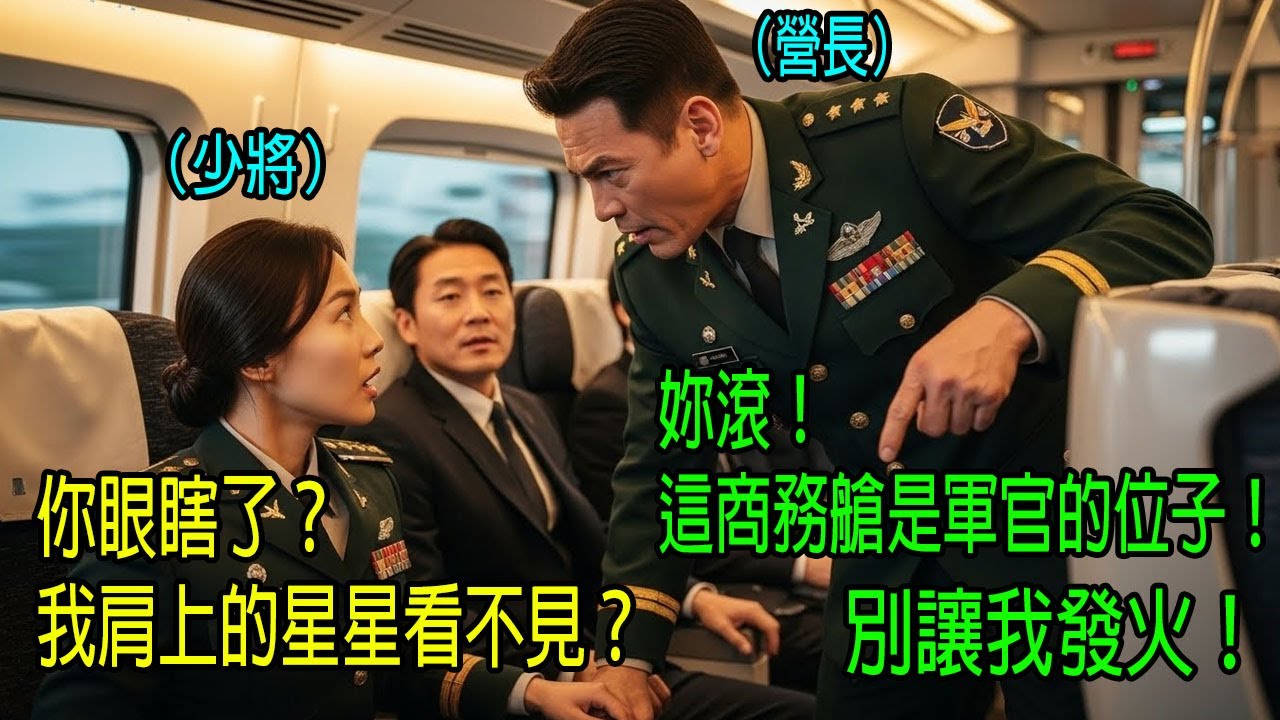 「這位小姐，妳不讓座給軍官嗎？」軍營長帶著傲慢逼迫女孩讓出商務艙座位。沒想到她真正的身分竟是現役少將，而在幾秒之後，憲兵便蜂擁而入…｜感人的故事｜有聲書｜AI故事