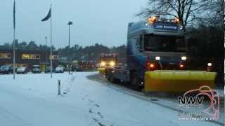 Vertrek Strooiwagens Vanaf Rijkswaterstaat Steunpunt T Harde.