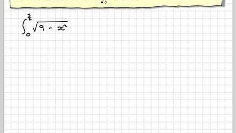 Definite integral using trigonometric substitution 01