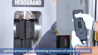 Horizontal push single-pull hydraulic servo testing machine.