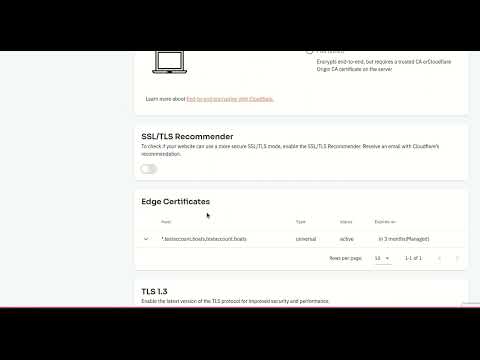 How to Change SSL/TLS Recommender through CloudFlare?
