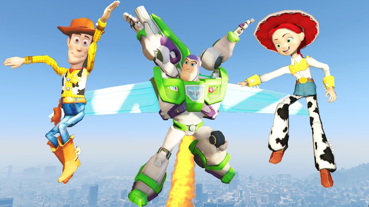 Jessie vs Woody vs Buzz from Toy Story in GTA 5 Epic Ragdolls|Funny moments vol.9 (Euphoria Physics)