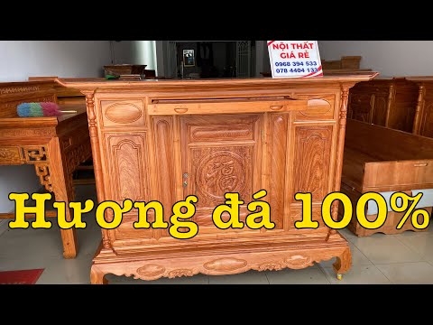 Video Tủ thờ gia tiên gỗ hương đá - tủ thờ tháo lắp - youtube