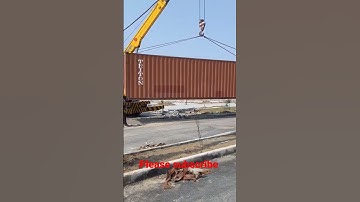 Hook crane unloading container #construction #safety #hardwork