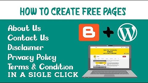 How to Create About us, Contact us Pages for Blogger/WordPress 2022 || Engr. Waqas Ali