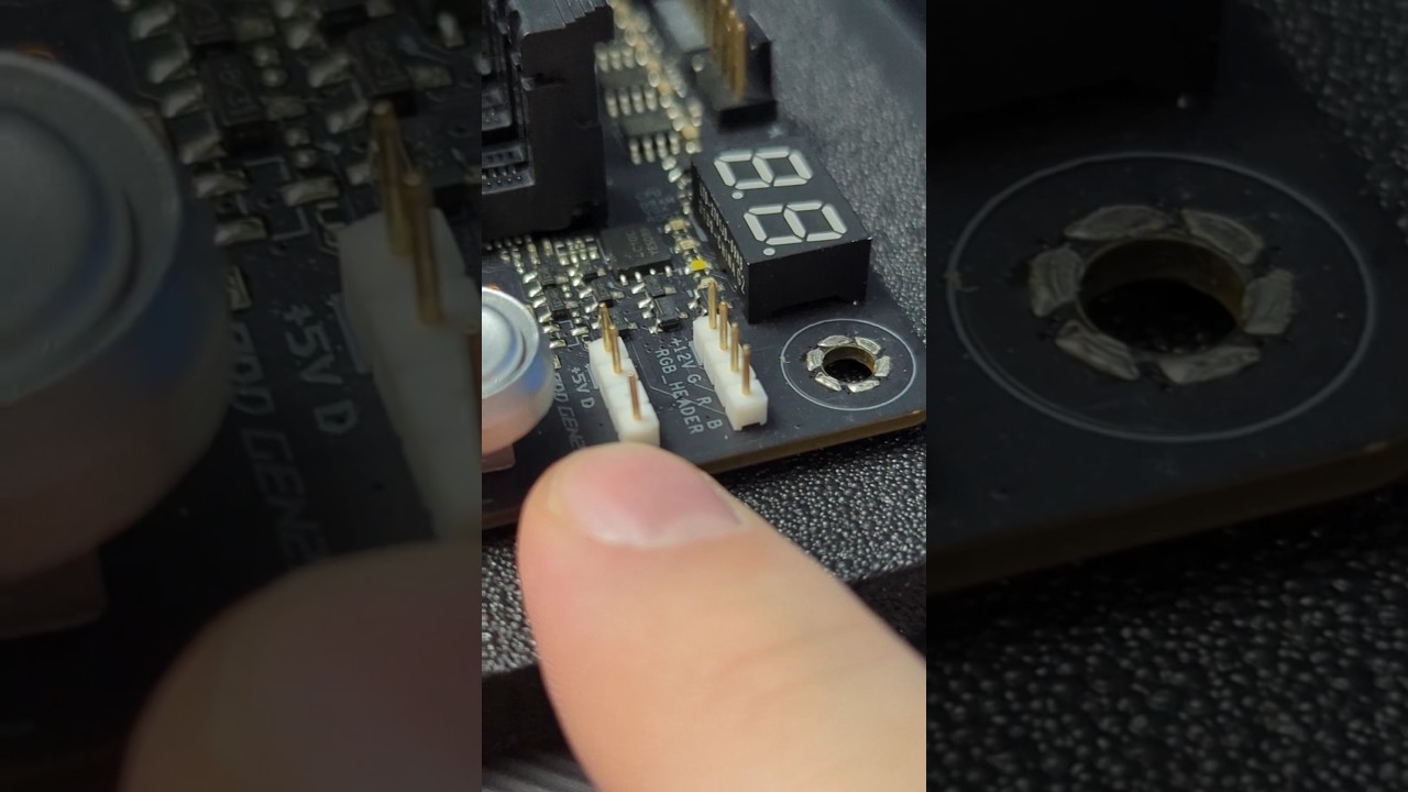куда подключать ARGB коннектор на материнской плате ? #pc #shorts