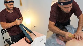 Powerful adjustments and back massage by David ASMR