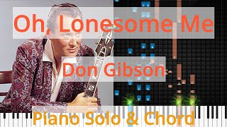 🎹Solo &amp; Chord, Oh, Lonesome Me, Don Gibson, Synthesia Piano