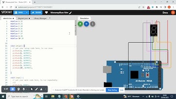 Menampilkan NIM dengan menggunakan 7 segment dan arduino mega | Simulator Wikwo