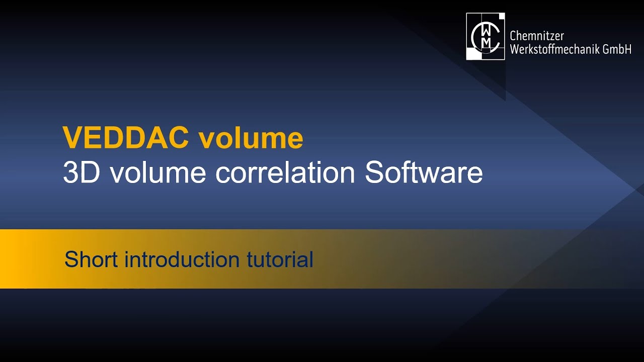 VEDDAC volume - 3D Volume Correlation